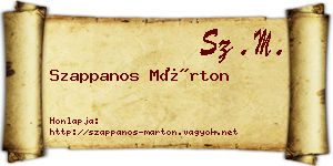Szappanos Márton névjegykártya