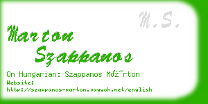 marton szappanos business card